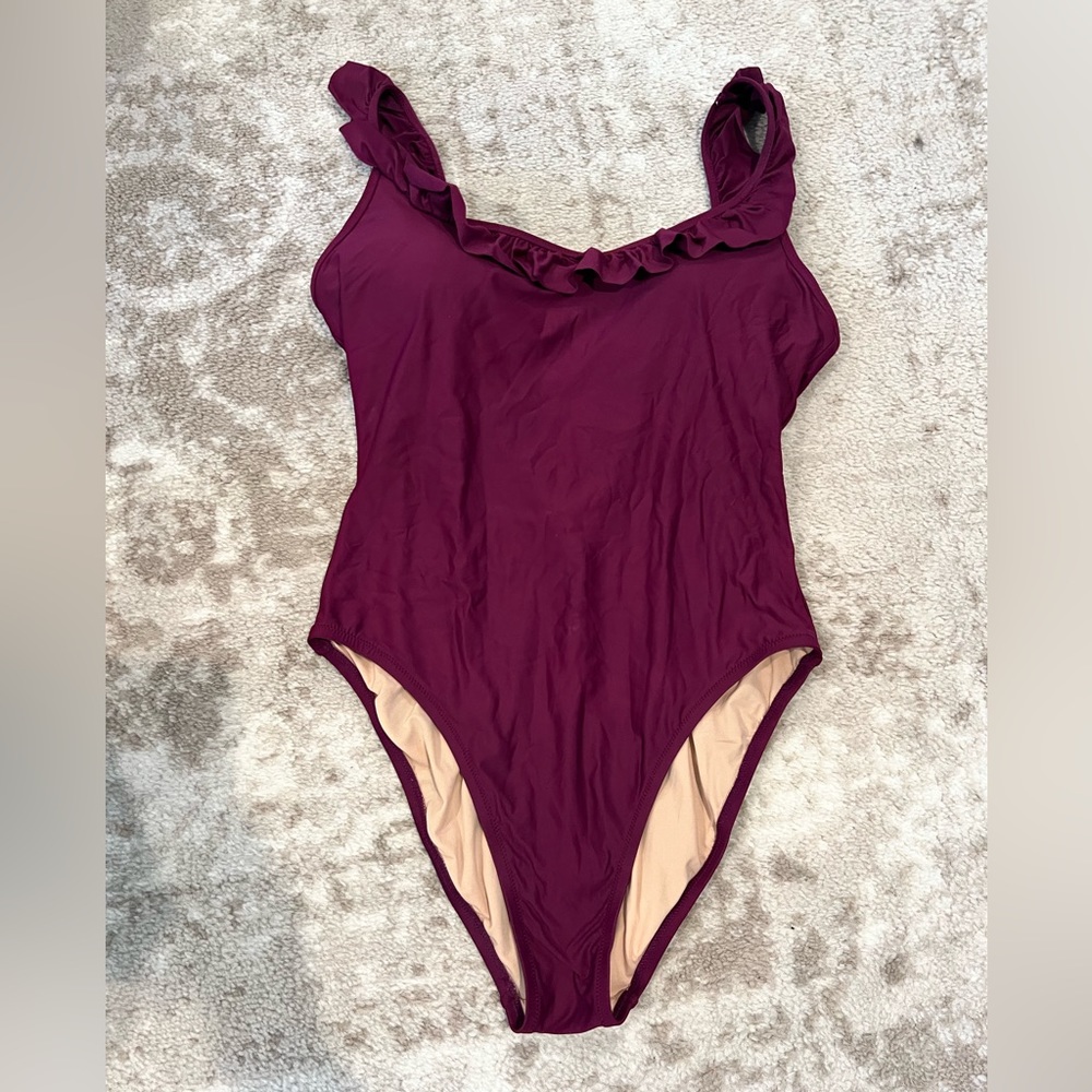 J Crew ruffle one piece